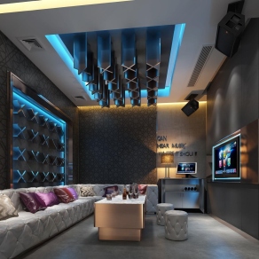 工业风KTV皮质沙发3D模型下载